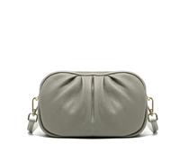 GANYUU Donne Del Cuoio Genuino Della Nuvola Borsa Multifunzionale di Grande Capacità Borse A Tracolla Portatile Della Pelle Bovina, grigio, 21-8-13cm