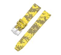GANYUU Fine Curva 20mm Natura Fluoro Gomma Cinturino Sostituire Per Rolex Cinturino Nuovo Verde Submariner Explorer 2 Ruolo Cinturini, 20mm, Agata