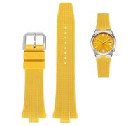 GANYUU FKM Fluoro Cinturino in Gomma Per Citizen TSUYOSA Collection NJ0150 NJ0151ME Cinturini Uomini Donne Bracciale Colorato, 9mm, Agata