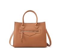 GANYUU Grande Capacità Delle Donne Della Borsa di Alta Qualità Del Cuoio Genuino Crossbody Borse di Lusso Progettista Borse Casual, Marrone, 33-26-13 cm