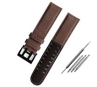 GANYUU Il cinturino in pelle di tela è adatto per orologio Hamilton Khaki field H68201993 H7060596 per cinturino Seiko da 20 mm con fibbia da 22 mm, 22mm, Agata