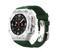GANYUU Kit di modifica in lega per Samsung Galaxy Watch 7 Ultra 47MM Custodia in metallo per Galaxy Watch 7 Ultra Cinturino in gomma fluorurata Kit mod fai da te Cinturini per orologi(Ti-Gr)
