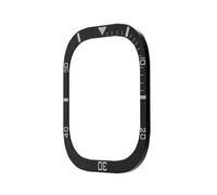 GANYUU Lunetta scavata per Apple Watch Protezione periferica dello schermo da 49 mm Resistente senza accessori in vetro IWatch Ultra 49 mm Urto in metallo(Black)