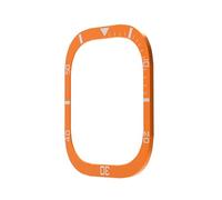 GANYUU Lunetta scavata per Apple Watch Protezione periferica dello schermo da 49 mm Resistente senza accessori in vetro IWatch Ultra 49 mm Urto in metallo(Orange)