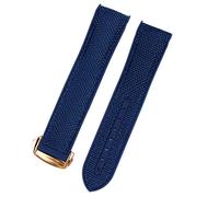 GANYUU Orologio Bracciale Per Omega 300 SEAMASTER 600 PLANET OCEAN Fibbia Pieghevole Cinturino In Silicone Nylon Cinturino Accessori per Orologio Catena, 22mm, Agata
