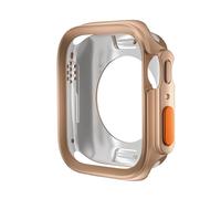 GANYUU Passa alla custodia Ultra per Apple Watch Case 45mm 44mm 41mm 40 mm TPU Cover per IWatch Series 9 8 7 6 SE 5 4 Upgrade Ultra 2 1 49mm Case di orologio(Rose Gold,S10 46MM)