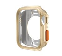GANYUU Passa alla custodia Ultra per Apple Watch Case 45mm 44mm 41mm 40 mm TPU Cover per IWatch Series 9 8 7 6 SE 5 4 Upgrade Ultra 2 1 49mm Case di orologio(GOLD,41mm)