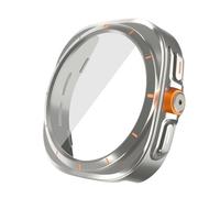 GANYUU Passa alla custodia Ultra per Samsung Galaxy Watch 7 6 40mm 44mm Passa alla protezione per schermo in vetro temperato Galaxy Watch Ultra 47mm(Titanium Gold,Watch 7 44mm)