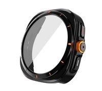 GANYUU Passa alla custodia Ultra per Samsung Galaxy Watch 7 6 40mm 44mm Passa alla protezione per schermo in vetro temperato Galaxy Watch Ultra 47mm(Original Black,Watch 6 44mm)
