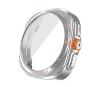 GANYUU Passa alla custodia Ultra per Samsung Galaxy Watch 7 6 40mm 44mm Passa alla protezione per schermo in vetro temperato Galaxy Watch Ultra 47mm(Silver,Watch 6 40mm)