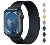 GANYUU Passante milanese in acciaio inossidabile per cinturino Apple Watch 42/44/45/49/38/40/41mm uomo e donna, chiusura magnetica con passante in rete di ricambio per cinturini IWatch serie Ultra 9 8
