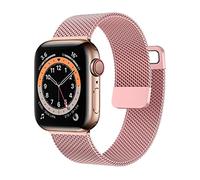 GANYUU Per cinturino 44 mm 40 mm 38 mm 42 mm accessori braccialetto smartwatch ad anello magnetico per i-watch serie 3 4 5 6 se 7 cinturino (colore: oro rosa, dimensioni: 38 mm-40 mm-41 mm)