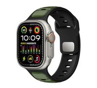 GANYUU Per cinturino per cinturini Apple Watch Ultra1/2 42/44/45/49mm, 38/40/41MM(Black Green,42/44/45/49mm)