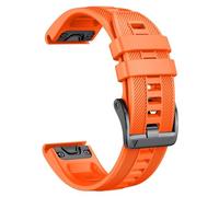 GANYUU Per Fenix 8 Band 22mm Larghezza cinturino in morbido silicone per Fenix 5 Plus/Fenix 6/Fenix 6 Pro/Fenix 7/exip/Forerunner 935/945/Approach S60/Quatix 5 Cinturini(Orange)
