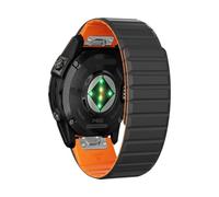 GANYUU Per Fenix 8X Fenix 7X Sport 22mm 26mm Cinturino per Garmin Fenix 7/Fenix 6/Fenix 5/Fenix 6X Pro/Fenix 3/HR/Descent MK1/D2 Delta PX/D2 Cinturini(Black orange,22mm)