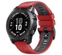 GANYUU Per Fenix8 Band 22mm Larghezza Fenix 6 Cinturino per Fenix 5/Fenix 7/Fenix 5 Plus/Fenix 6 Pro Cinturino in silicone morbido(Light Red-Dark Gray)