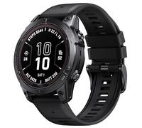 GANYUU Per Fenix8 Band 22mm Larghezza Fenix 6 Cinturino per Fenix 5/Fenix 7/Fenix 5 Plus/Fenix 6 Pro Cinturino in silicone morbido(Black)
