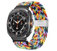 GANYUU Per Galaxy Watch Ultra 47mm Cinturini per orologi Bracciale con cinturino ad anello singolo intrecciato elastico in nylon(WColorSS)