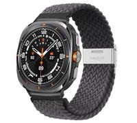 GANYUU Per Galaxy Watch Ultra 47mm Cinturini per orologi Bracciale con cinturino ad anello singolo intrecciato elastico in nylon(Space Grey)