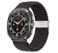 GANYUU Per Galaxy Watch Ultra 47mm Cinturini per orologi Bracciale con cinturino ad anello singolo intrecciato elastico in nylon(Star Black)