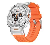 GANYUU Per Galaxy Watch Ultra cinturino in silicone morbido da 47 mm, cinturini sportivi Correa da 47 mm(Orange)