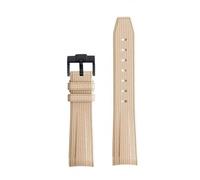 GANYUU Per Omega X Swatch Joint MoonSwatch Strap Seamaster 300 Uomo Donna 20mm Gomma siliconica con estremità curva Cinturini per orologi(B-light brown)