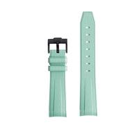 GANYUU Per Omega X Swatch Joint MoonSwatch Strap Seamaster 300 Uomo Donna 20mm Gomma siliconica con estremità curva Cinturini per orologi(B-light green)