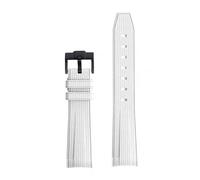 GANYUU Per Omega X Swatch Joint MoonSwatch Strap Seamaster 300 Uomo Donna 20mm Gomma siliconica con estremità curva Cinturini per orologi(B-white)