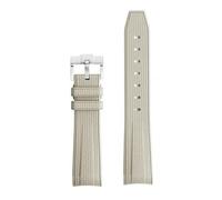 GANYUU Per Omega X Swatch Joint MoonSwatch Strap Seamaster 300 Uomo Donna 20mm Gomma siliconica con estremità curva Cinturini per orologi(Khaki)