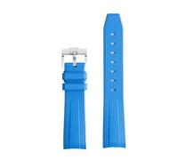 GANYUU Per Omega X Swatch Joint MoonSwatch Strap Seamaster 300 Uomo Donna Bracciale con estremità curva in silicone da 20 mm(DUS)
