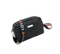 GANYUU Rilibegan - Borsa per fotocamera ricamata, in poliuretano, casual, piccola, quadrata, versatile, con tracolla stampata, Nero , Taglia unica