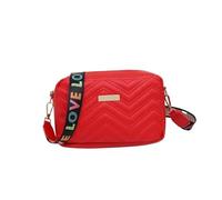 GANYUU Rilibegan - Borsa per fotocamera ricamata, in poliuretano, casual, piccola, quadrata, versatile, con tracolla stampata, Rosso, Taglia unica