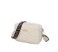 GANYUU Rilibegan - Borsa per fotocamera ricamata, in poliuretano, casual, piccola, quadrata, versatile, con tracolla stampata, Beige, Taglia unica