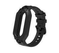 GANYUU TPU SILICONE TPU Strap per Xiaomi Miband 8 Bracciale per cinturino per MIBAND 8 Accessori per la sostituzione dell'orologio in gomma NFC Kit(Black)
