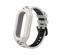 GANYUU TPU SILICONE TPU Strap per Xiaomi Miband 8 Bracciale per cinturino per MIBAND 8 Accessori per la sostituzione dell'orologio in gomma NFC Kit(White-B)
