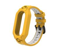 GANYUU TPU SILICONE TPU Strap per Xiaomi Miband 8 Bracciale per cinturino per MIBAND 8 Accessori per la sostituzione dell'orologio in gomma NFC Kit(Yellow-W)