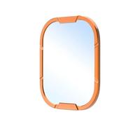 GANYUU Vetro con cornice in metallo in acciaio inossidabile per Apple Watch Ultra 1 2 Protezione alloggiamento telaio paraurti 49mm per iWatch Series SE 9 Ultra2(Orange)
