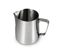 Ganzoo bricco per latte 0,5 l 500 ml in acciaio inox argento, caraffa per cappuccino e latte macchiato, beccuccio a punta per versare senza gocce, manico, forma conica, lavabile in lavastoviglie