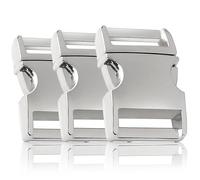 Ganzoo Buckle/Clip Fastener Buckle/Strap Quick Release, Set of 3Ã‚ - 3/4 InchÃ‚ High Quality Workmanship, Alloy Metal for Paracord Bracelets Cords 39Ã‚ mm Deep 27Ã‚ mm Size Large, Colour: Silver by Ganzoo