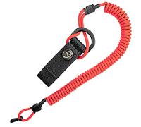 Ganzoo Cavo a spirale portachiavi elastico con moschettone, cordino di sicurezza con guaina in paracord, cordino, cinghia di cattura elastica, supporto RSG per polizia, esercito federale, sicurezza