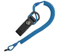 Ganzoo Cavo a spirale portachiavi elastico con moschettone, cordino di sicurezza con guaina in paracord, cordino, cinghia di cattura elastica, supporto RSG per polizia, esercito federale, sicurezza