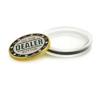 Ganzoo Dealer Button come moneta in metallo di alta qualità in custodia, Poker, Poker Button, marca