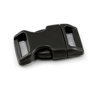 Ganzoo fibbia a scatto plastica nera per paracord e cordino, set 20 pezzi misura M, per bracciali e lavori fai da te su cinghie e tracolle, fessura 16 mm, dimensioni 40x23x10 mm, 5 g