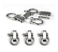 Ganzoo grilli forma O omega in acciaio inox colore argento, set 3 pezzi, chiusura a vite regolabile per braccialetti Paracord 550, corda e nastro, collegamento rapido apri chiudi, apertura 20x17mm 5mm