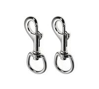 Ganzoo Moschettone girevole in acciaio legato per paracord e accessori per | Occhiello di collegamento per l'integrazione del progetto, scatto a molla, assorbimento del movimento flessibile