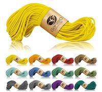 Ganzoo Paracord 350 per esterni, tipo 1, 2,5 mm, 30 m, giallo, corda con guaina nylon/poliestere e anima 100% nylon, carico rottura 150 kg, per nodi, campeggio, survival, bracciali e collari per cani