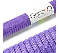 Ganzoo Paracord 550 Tipo 3 4 mm 3 m flieder, corda con guaina 32 fili e 7 anime interne, per intrecci e nodi, legature e fissaggi, attività outdoor come campeggio trekking e survival