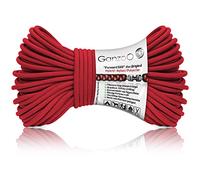 Ganzoo Paracord 550 tipo 3 fune ibrida Ruby 30 m, 4mm, per bracciale survival, accessori e lavori DIY, guinzaglio e collare, 32 trecce esterne, 7 fili interni, resistenza alla rottura 250 kg
