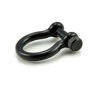 Ganzoo set da 3 grilli in acciaio inox nero, forma Omega, 30 x 25 mm, taglia M, bullone con tappo a vite, spessore 5 mm, per bracciali paracord, cordini e cinghie, per collari e cinture, peso 15 g cad