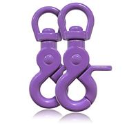 Ganzoo Set di 2 moschettoni a forbice con snodo girevole/testa girevole per guinzaglio/collare per cani, in acciaio legato, lunghezza 61 mm, anche per Paracord 550